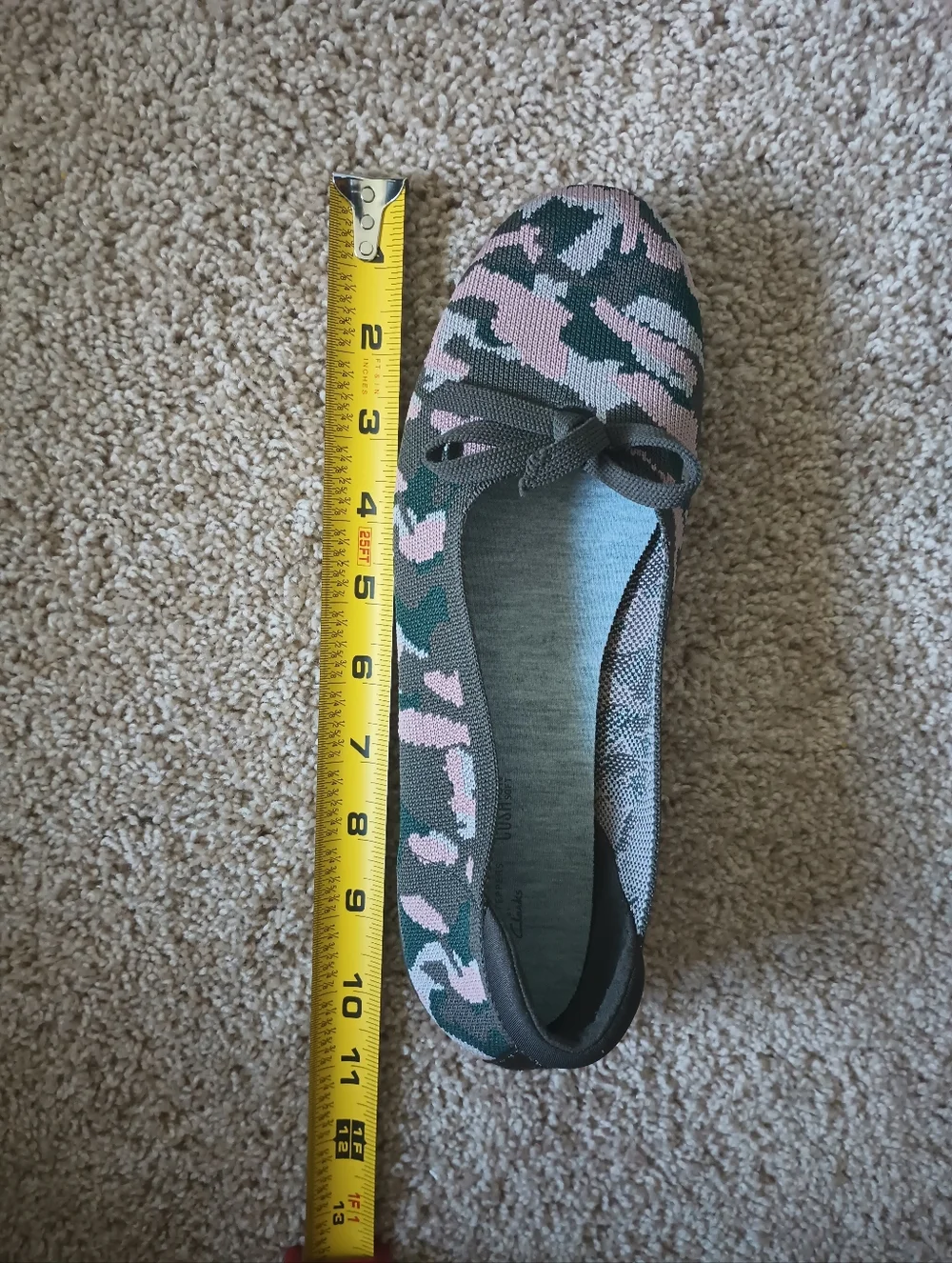 Cloudsteppers by Clarks Carly Hope Camouflage‎ Flats with Bow 8M